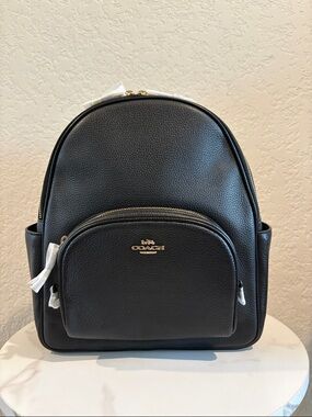 NWT COACH COURT LEATHER BACKPACK BLACK